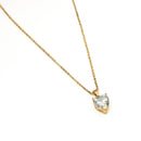 GOLD CRYSTAL HEART PENDANT NECKLACE WITH GIFT BOX