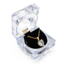GOLD CRYSTAL HEART PENDANT NECKLACE WITH GIFT BOX