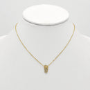 GOLD FLIP FLOP CRYSTAL PENDANT NECKLACE