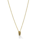 GOLD FLIP FLOP CRYSTAL PENDANT NECKLACE