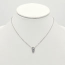 SILVER FLIP FLOP CRYSTAL PENDANT NECKLACE