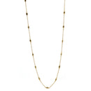 GOLD RICE BEAD NECKLACE AND EARRINGS SET