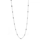 SILVER RICE BEAD NECKLACE AND EARRINGS SET