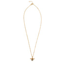 GOLD BEE PENDANT SHORT NECKLACE