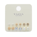 GOLD PAIR OF 6 POST EARRINGS