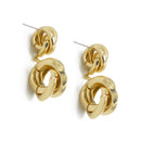 GOLD INTERLOCKING POST EARRINGS