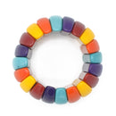MULTI COLOR RESIN BEADS STRETCH BRACELET