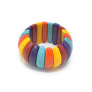 MULTI COLOR RESIN BEADS STRETCH BRACELET