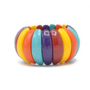 MULTI COLOR RESIN BEADS STRETCH BRACELET