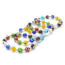 MULTICOLOR EVIL EYE STRTCH BRACELET SET