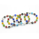 MULTICOLOR EVIL EYE STRTCH BRACELET SET