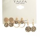 GOLD 3 PAIR EARRINGS SET