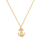 GOLD ANCHOR PENDANT NECKLACE