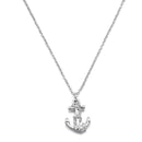 SILVER ANCHOR PENDANT NECKLACE