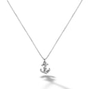 SILVER ANCHOR PENDANT NECKLACE