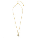GOLD CRYSTAL PEACE SIGN PENDANT NECKLACE