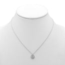 SILVER CRYSTAL PEACE SIGN PENDANT NECKLACE