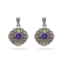 AMETHYST CRYSTAL SILVER FILIGREE EARRINGS