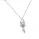 SILVER LOCK AND KEY NECKLACE