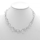SILVER LINK CHAIN LONG NECKLACE