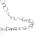 SILVER LINK CHAIN LONG NECKLACE