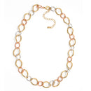 TRI TONE THICK LINK CHAIN NECKLACE