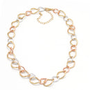 TRI TONE THICK LINK CHAIN NECKLACE