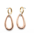TRI-TONE TEARDROP EARRINGS