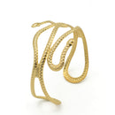 GOLD HALLOWEEN SNAKE UPPER ARM BAND CUFF BRACELET