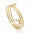 GOLD HALLOWEEN SNAKE UPPER  ARM BAND CUFF BRACELET