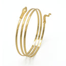 GOLD HALLOWEEN SNAKE UPPER  ARM BAND CUFF BRACELET