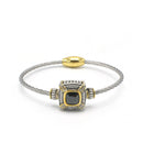 TWO-TONE BLACK CRYSTAL CLASSIC CABLE BRACELET