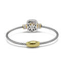 TWO TONE CHAMPAGNE CRYSTAL CLASSIC CABLE BRACELET