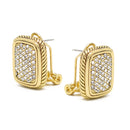 GOLD PAVE CRYSTAL POST EARRINGS