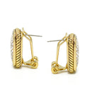 GOLD PAVE CRYSTAL POST EARRINGS