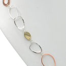 TRITONE  LINK LONG NECKLACE AND EARRINGS SET