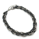 HEMATITE INTERLOCK LINK CHUNKY CHAIN NECKLACE
