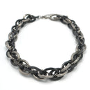 HEMATITE INTERLOCK LINK CHUNKY CHAIN NECKLACE