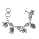 SILVER ELEPHANT CHARM BRACELET