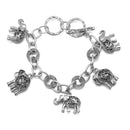 SILVER ELEPHANT CHARM BRACELET