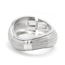 RHODIUM HINGED BRACELET