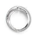 RHODIUM HINGED BRACELET
