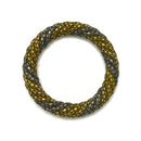 ANTIQUE GOLD AND RHODIUM TWIDDLE METAL BANGLE