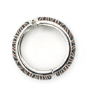 SILVER BLACK AND BROWN ENAMEL ZEBRA CUFF BRACELET