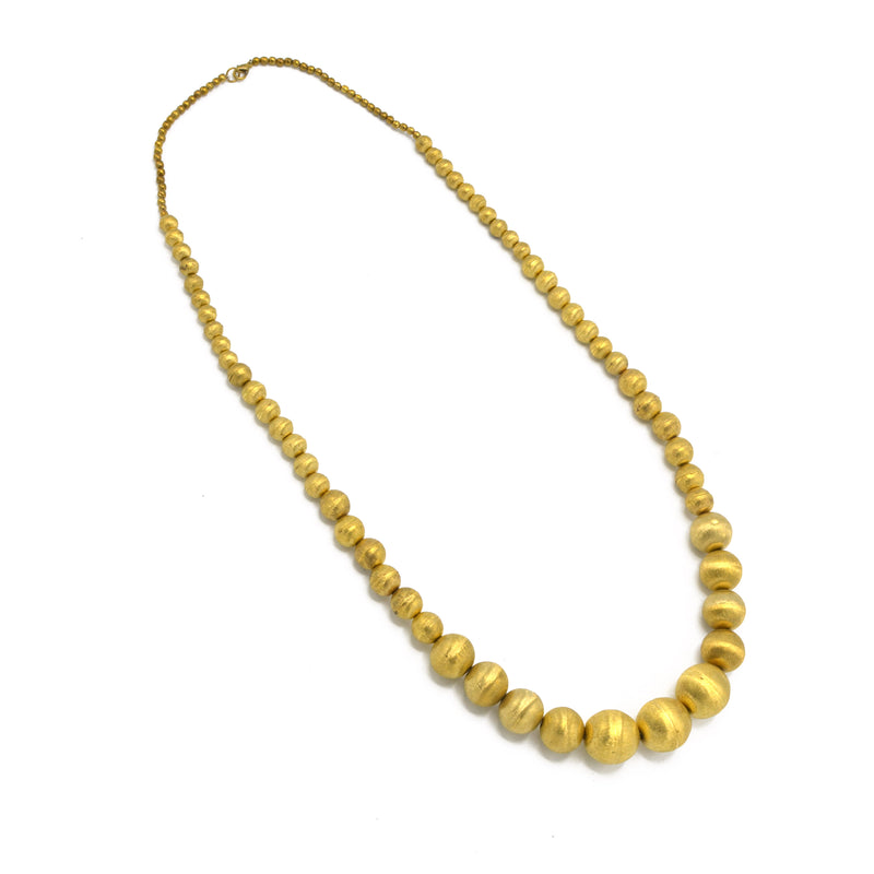 GOLD SHINY BALL LIGHT WEIGHT NECKLACE