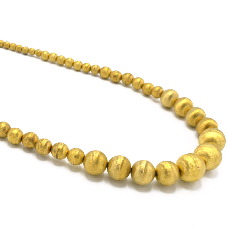 GOLD SHINY BALL LIGHT WEIGHT NECKLACE