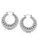 SILVER ROUND HOOP EARRINGS