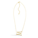 GOLD LETTER M INITIAL CHARM NECKLACE