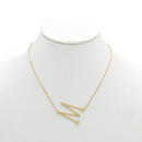 GOLD LETTER M INITIAL CHARM NECKLACE