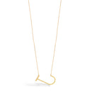 GOLD LETTER J CHARM NECKLACE